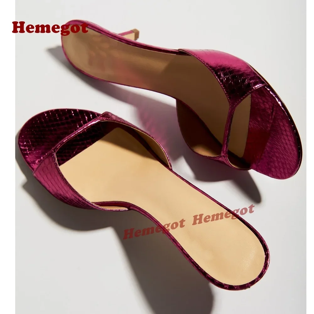 Women'S Shoes Crocs - Purple Glossy Stiletto Heels Slippers Open