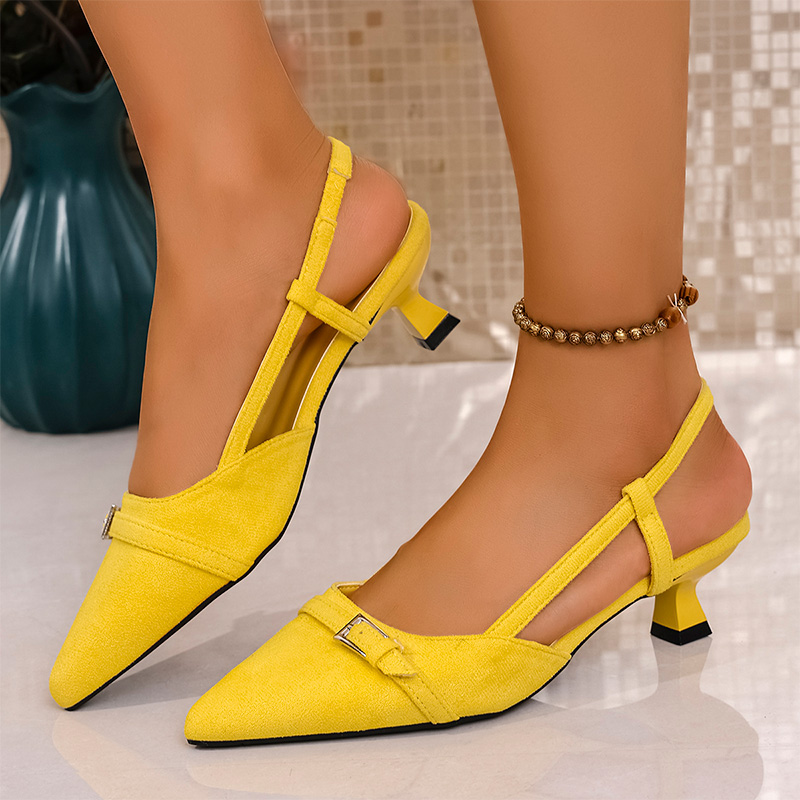 Women'S Shoes Yellow - Fashion Yellow High Heels Sandals for