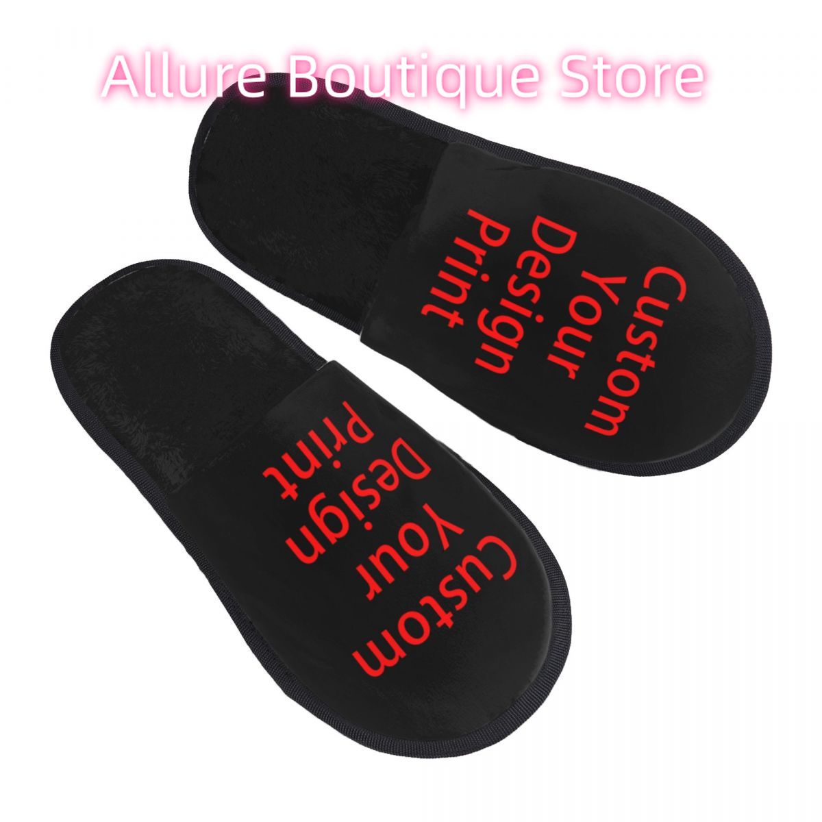 Women Shoes Logo - Custom Your Design Guest Slippers for