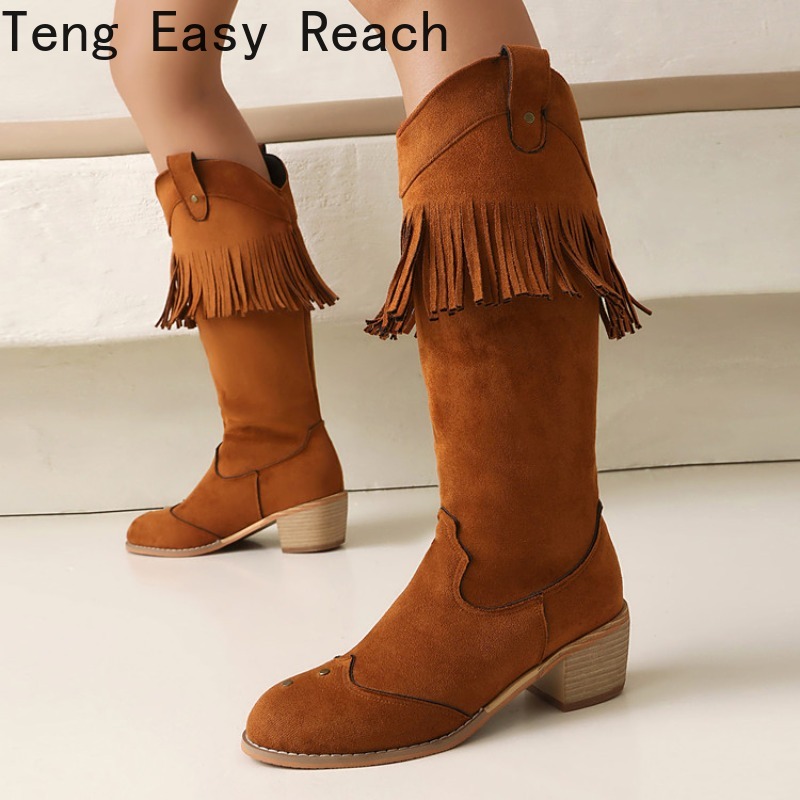 Women'S Shoes Easy Street - 2025 Winter New Elegant High Barrel