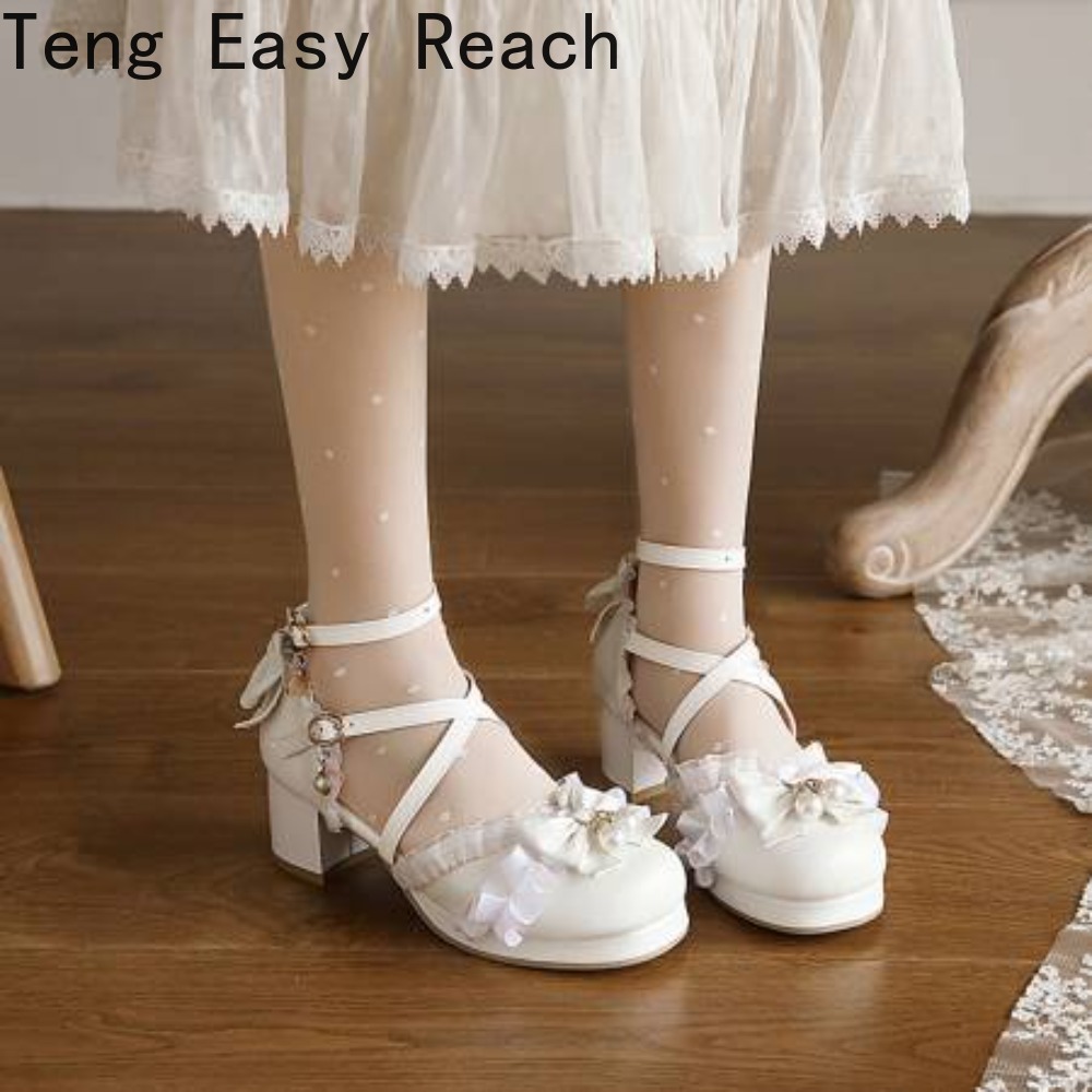 Women'S Shoes Easy Street - Women's White Beige Pink Sandals Bowknot