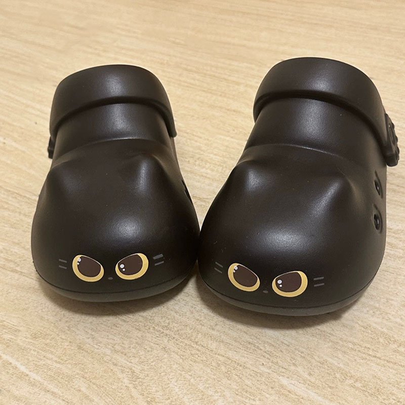 Women'S Shoes Clogs - New creative black cat slippers for