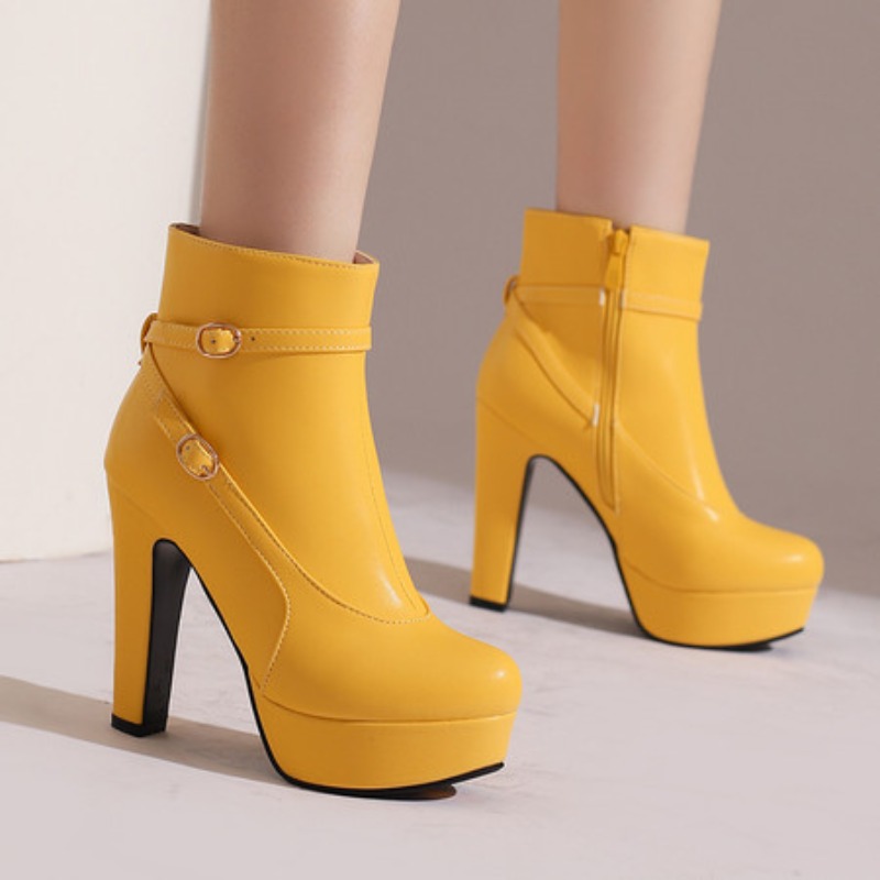Fashion Platform Boots Women S - Women'S Shoes Yellow recension och pris