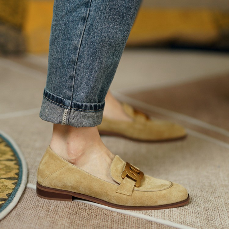 Suede Leather Women Loafers Sp - Women Shoes Black recension och pris