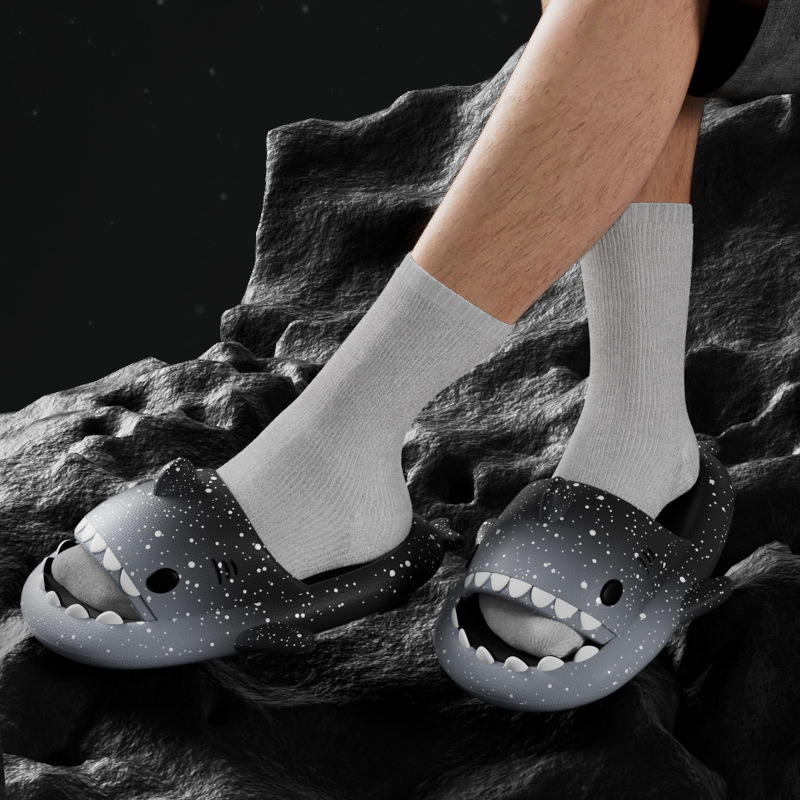 Cute Cartoon Shark Slippers Fo - Women'S Shoes To Men'S recension och pris