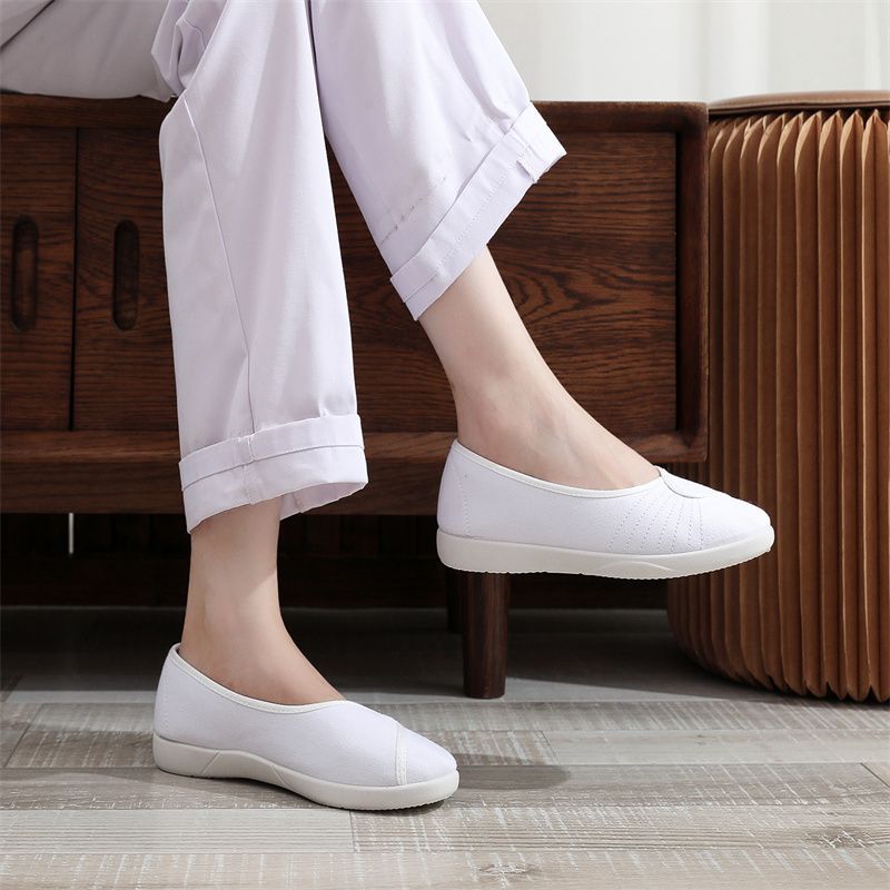 Soft Cloth Work Shoes Women Wh - Women'S Shoes For Standing All Day recension och pris