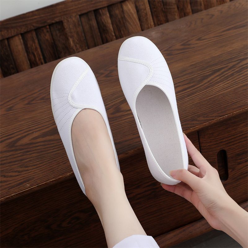 Soft Cloth Work Shoes Women Wh - Women'S Shoes For Standing All Day recension och pris
