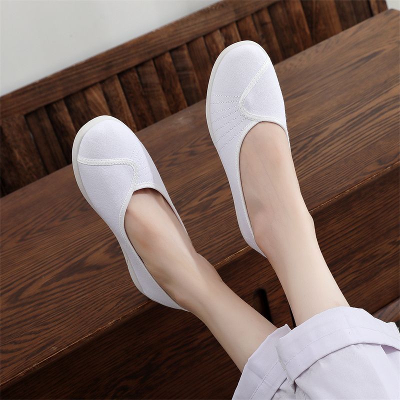 Soft Cloth Work Shoes Women Wh - Women'S Shoes For Standing All Day recension och pris