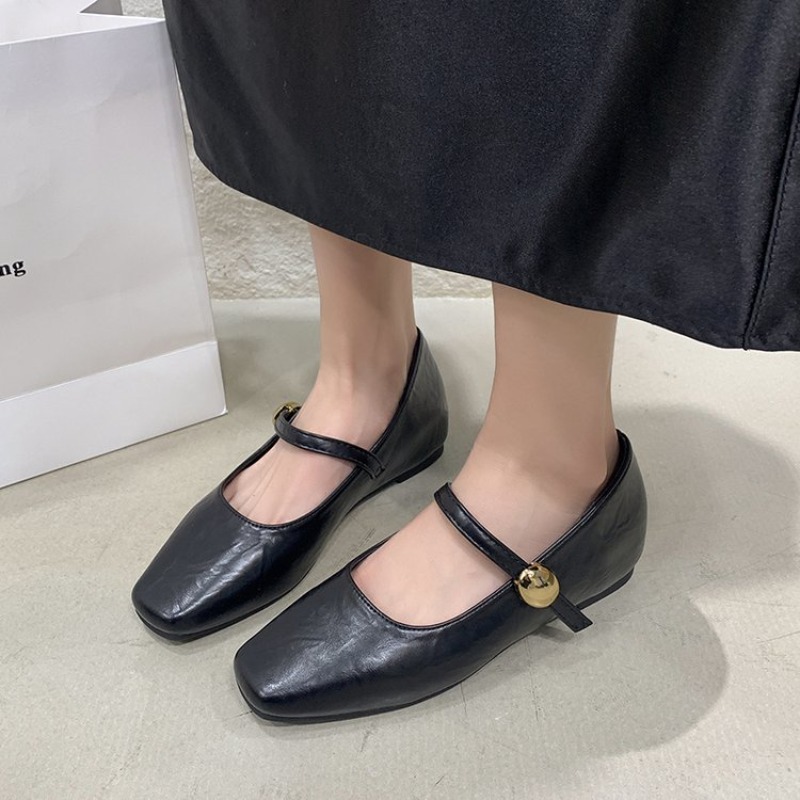 Ultra-Soft Leather Black Flats - Women Shoes Black recension och pris