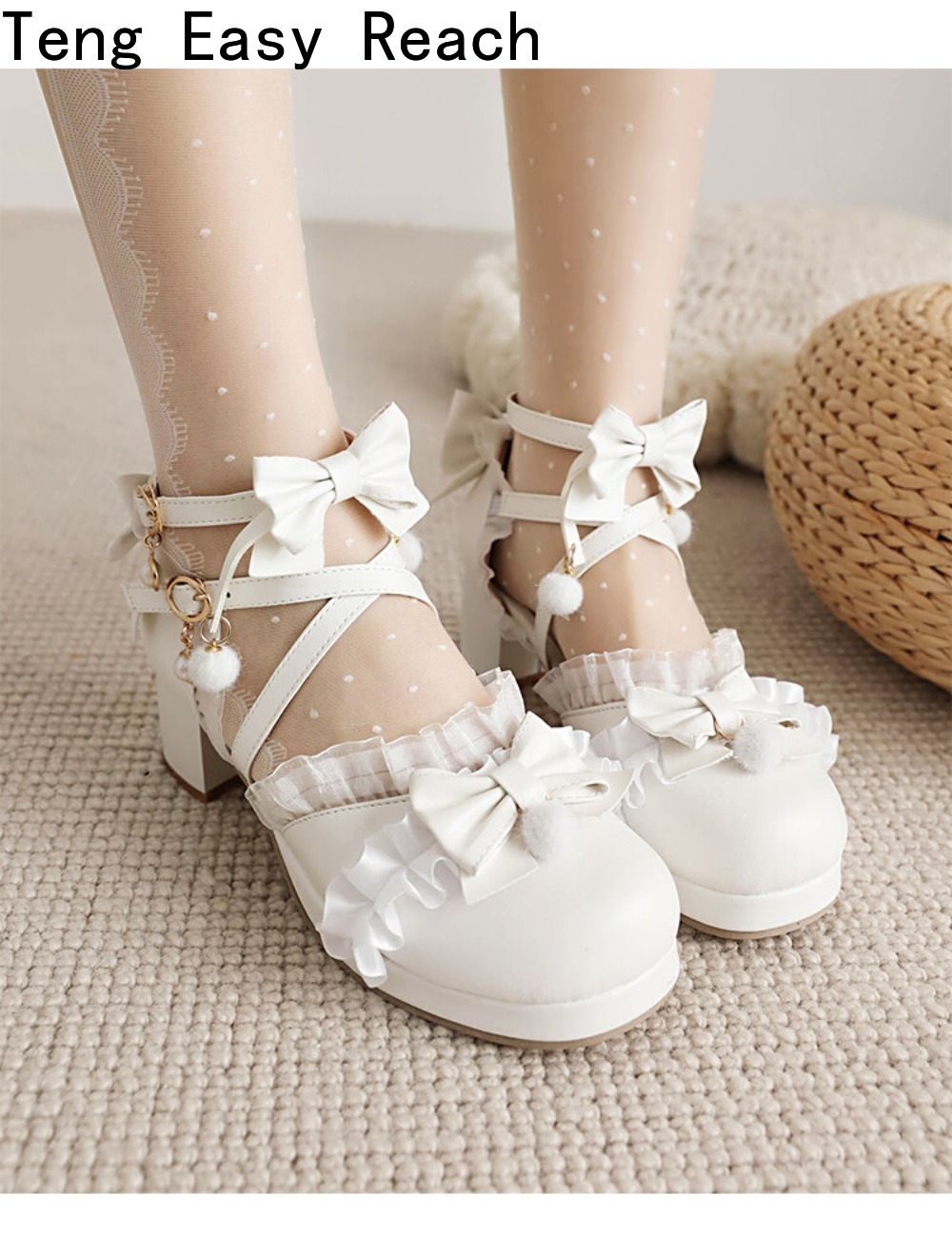 Women's White Mary Janes Sanda - Women'S Shoes Easy Street recension och pris
