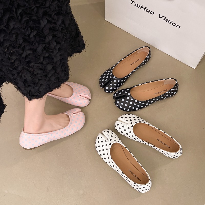 Women Split Toe Flats Polka Do - Women'S Shoes For Standing All Day recension och pris