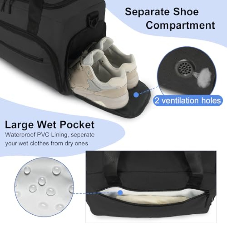 Gym Bag for Men Women, Sports  - Women'S Shoes To Men'S recension och pris