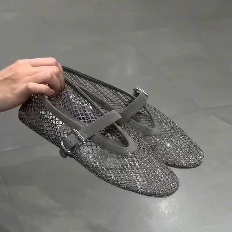 Hollow Rhinestone Baotou Sanda - Women Shoes Casual recension och pris
