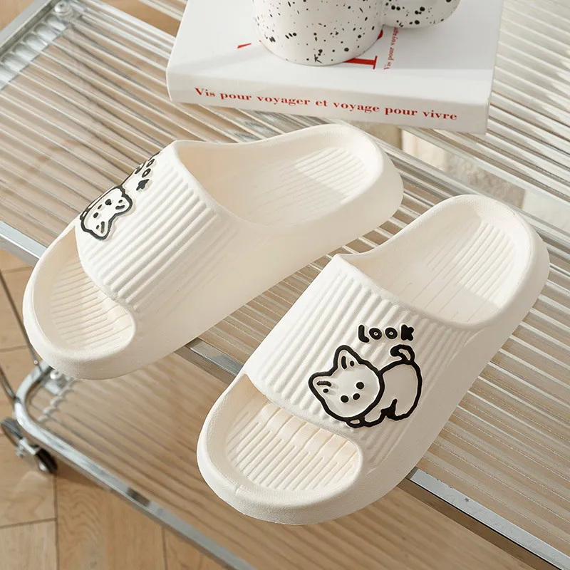 Summer Kawaii Cats Slippers Wo - Women Shoes Black recension och pris