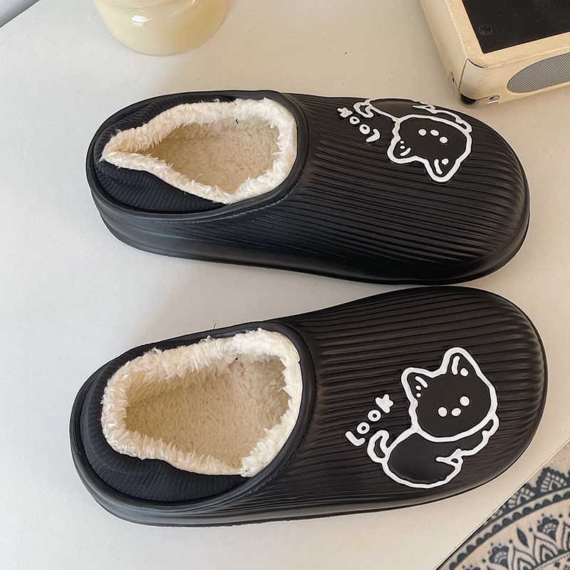 Summer Kawaii Cats Slippers Wo - Women Shoes Black recension och pris