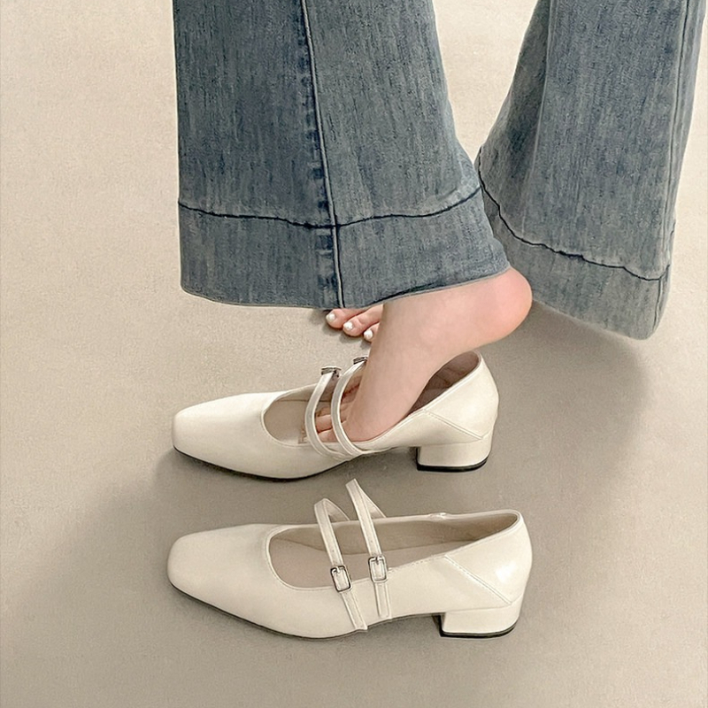 Square Toe Low Heel Women Silv - Women Shoes Casual recension och pris