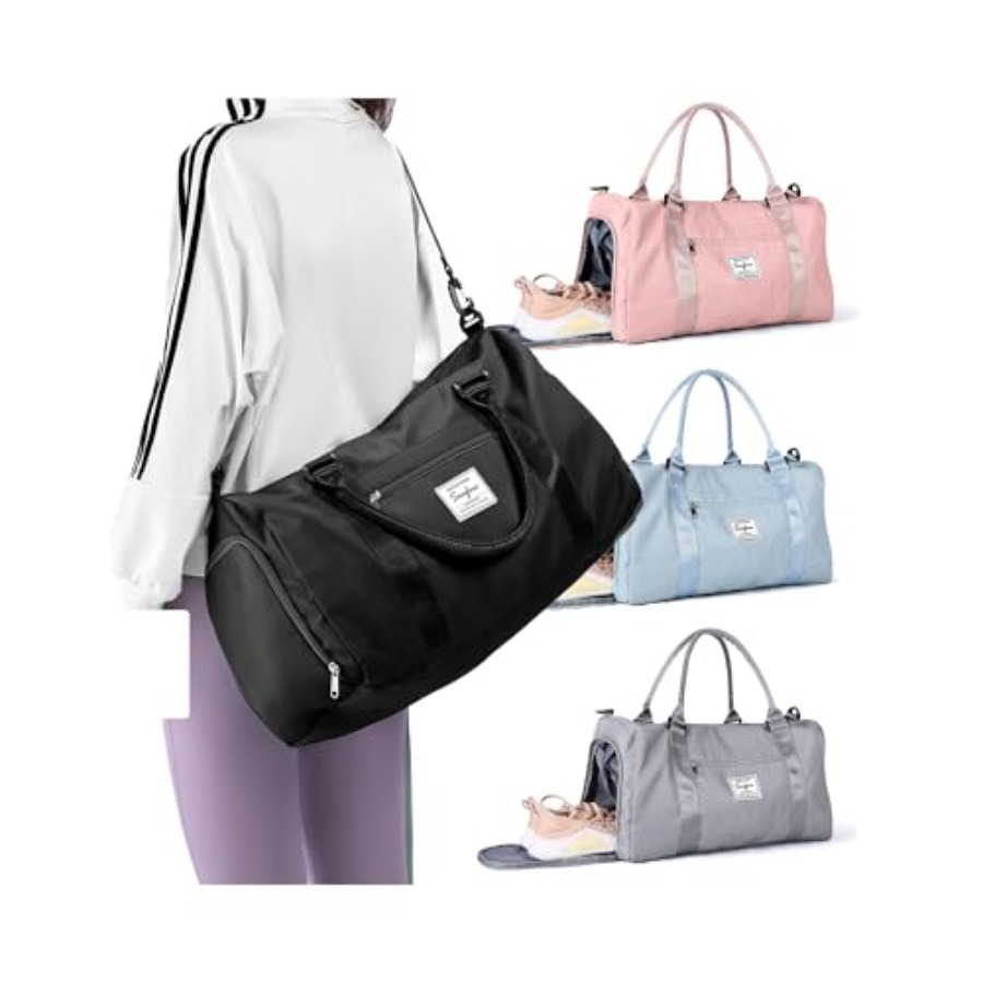 Small Black Sports Gym Duffel  - Women'S Shoes recension och pris