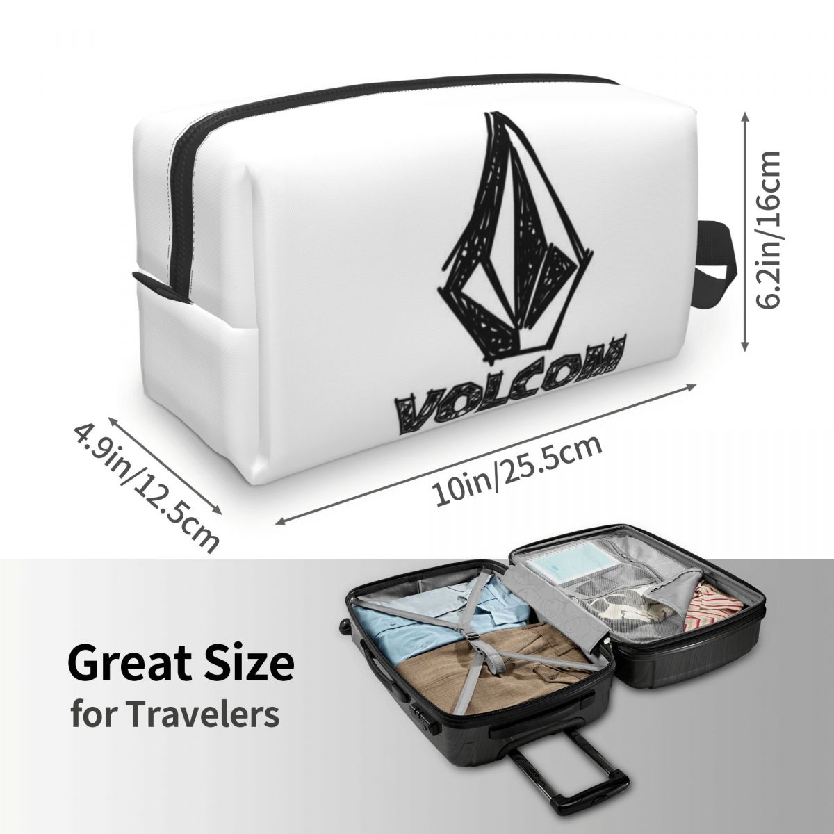 V-Volcom Logo Makeup Bag Cosme - Women'S Shoes Louis Vuitton recension och pris